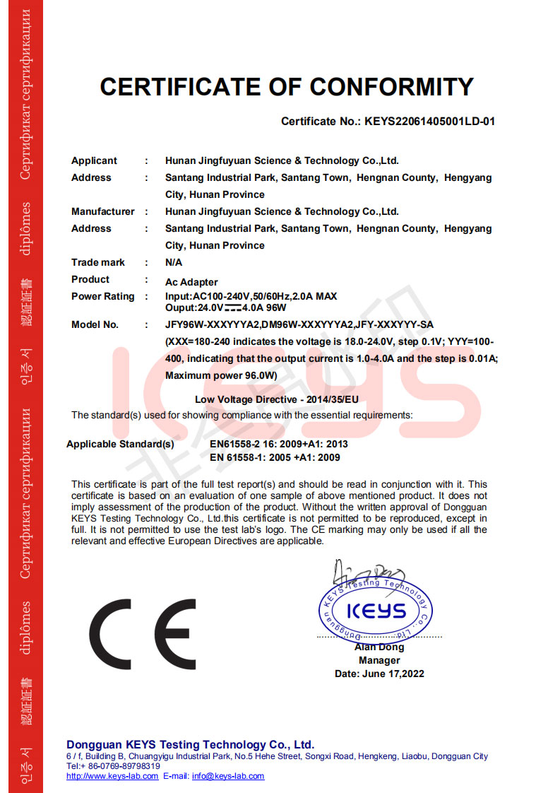 60903-CE-LVD证书-KEYS22061405001LD